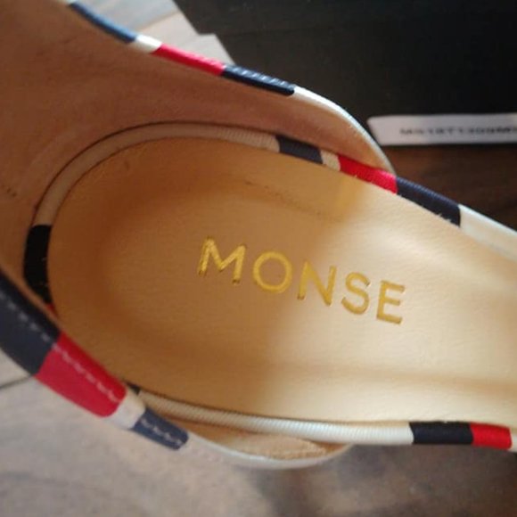 Monse Satin Striped Sandals - Picture 6 of 8
